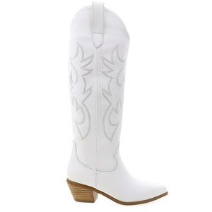 Billing Urson white cowboy boots